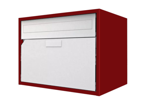 Briefkasten Huber Aluminium 300/400 rubinrot RAL 3003